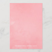 Roze Cherry Blossom Geometric Spring Bridal Advice Advieskaart (Achterkant)