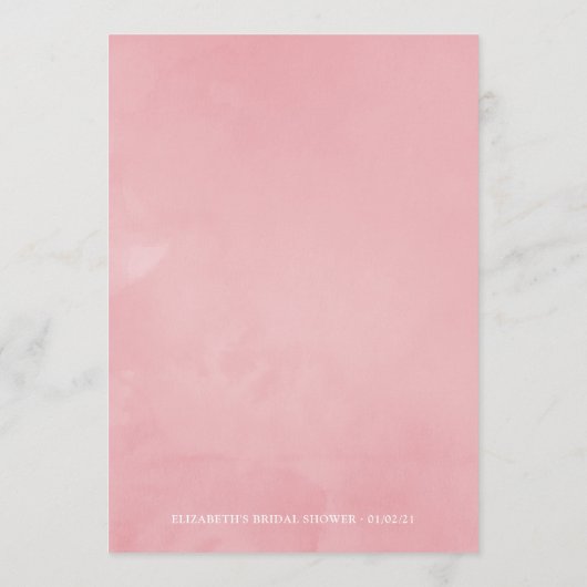 Roze Cherry Blossom Geometric Spring Bridal Advice Advieskaart (Achterkant)