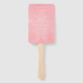 Roze Cherry Blossom Geometric Spring Wedding Handwaaier (Achterkant)