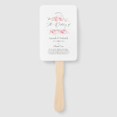 Roze Cherry Blossom Geometric Spring Wedding Handwaaier (Voorkant)