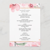Roze Cherry Blossom Geometric Spring Wedding Menu (Voorkant)