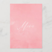 Roze Cherry Blossom Geometric Spring Wedding Menu (Achterkant)
