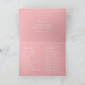 Roze Cherry Blossom Geometric Spring Wedding Programma (Binnen)