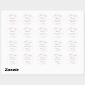 Roze Cherry Blossom Geometric Spring Wedding Ronde Sticker (Vel)