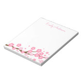 Roze Cherry Blossom - Gepersonaliseerd Notitieblok (Linkerzijde)