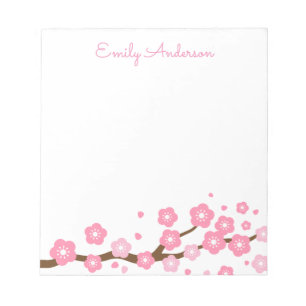 Roze Cherry Blossom - Gepersonaliseerd Notitieblok