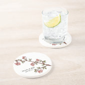 Roze Cherry Blossom - Gepersonaliseerd Onderzetter (Zijkant)