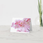 Roze Cherry Blossom | Gepersonaliseerde verjaardag Kaart (Achterkant)
