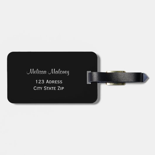 Roze Cherry Blossom Glitter Bagagelabel (Achterkant horizontaal)