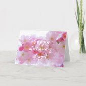 Roze Cherry Blossom | Happy Moederdag Kaart (Voorkant)