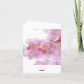 Roze Cherry Blossom - Happy Moederdag Kaart (Achterkant)