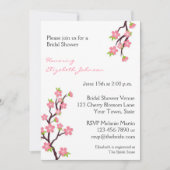 Roze Cherry Blossom Invitation Kaart (Voorkant)