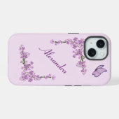 roze Cherry Blossom iPhone 15 Case (Achterkant horizontaal)