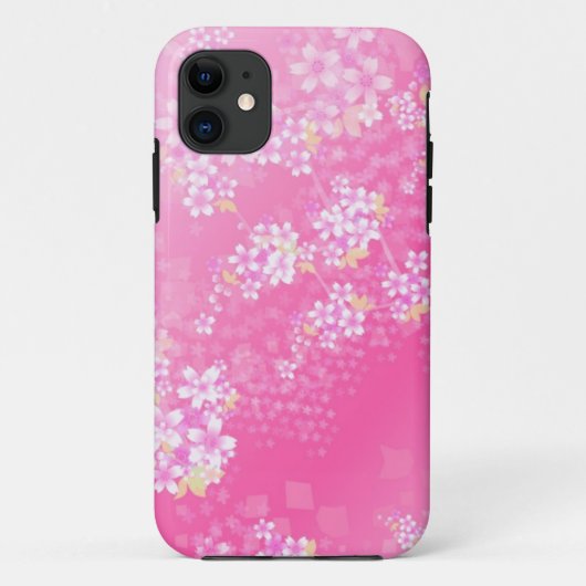 Roze Cherry Blossom iPhone 5 Hoesje (Achterkant)