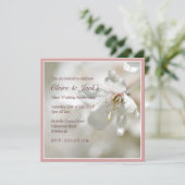 Roze Cherry Blossom Jubileum Party Kaart (Staand voorkant)