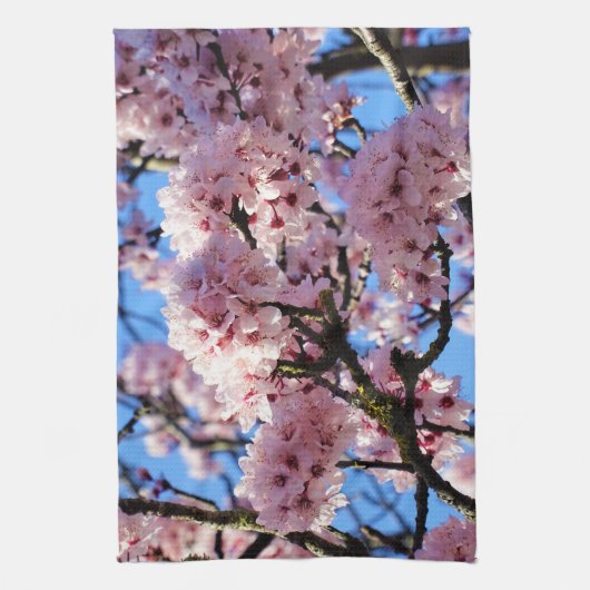 Roze Cherry Blossom Kitchen Tea Towel Theedoek (Verticaal)