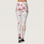 Roze Cherry Blossom Leggings (Achterkant)