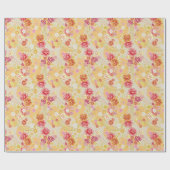 Roze Cherry Blossom Modern Floral Cadeaupapier (Vlak)