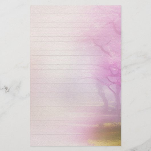 Roze Cherry Blossom Note Paper Briefpapier (Voorkant)