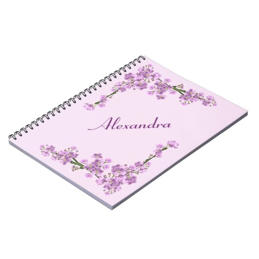  roze Cherry Blossom Notitieboek (Linkerzijde)