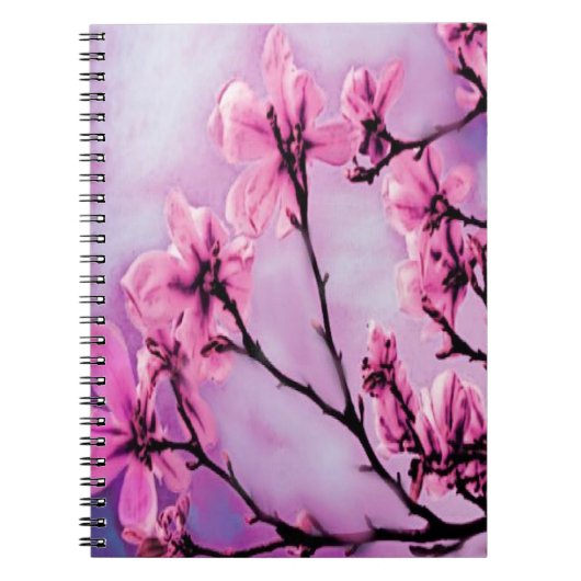 Roze Cherry Blossom Notitieboek (Voorkant)