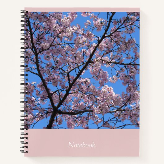 Roze Cherry Blossom Notitieboek van 8,5 x 11 inch (Voorkant)