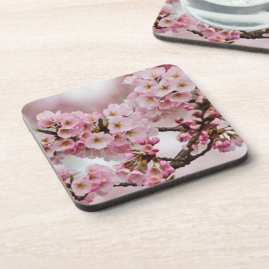 Roze Cherry Blossom Onderzetter Set (Linkerzijde)