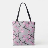 Roze Cherry Blossom op Branches gepersonaliseerd Tote Bag (Achterkant)