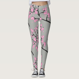 Roze Cherry Blossom op Branches Leggings