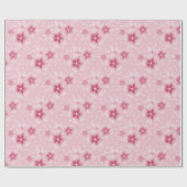 Roze Cherry Blossom op Stippen Verpakkingspapier Cadeaupapier (Vlak)