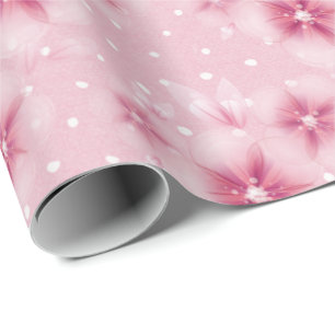 Roze Cherry Blossom op Stippen Verpakkingspapier Cadeaupapier
