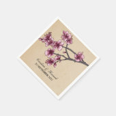 Roze  Cherry Blossom Paper Napkins Servetten (Hoek)