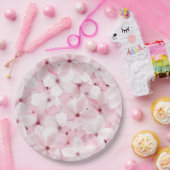 Roze Cherry Blossom Papieren Bordje (Feest)