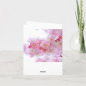 Roze Cherry Blossom | Personeel Jubileum Kaart (Achterkant)