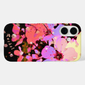 Roze Cherry Blossom Petal Spring & a name Case-Mate iPhone Case (Achterkant (horizontaal))
