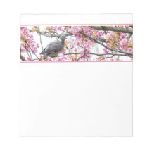 Roze Cherry Blossom Pigeon Notitieblok
