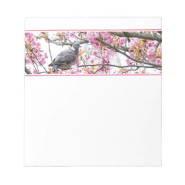 Roze Cherry Blossom Pigeon Notitieblok