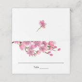 Roze Cherry Blossom Plaatskaartje (Buitenkant ongevouwen)