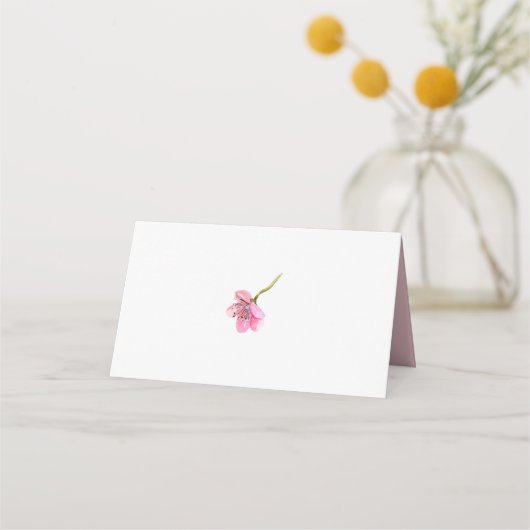 Roze Cherry Blossom Plaatskaartje (Achterkant)