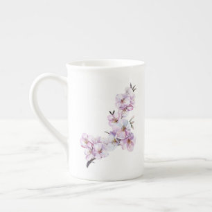 Roze Cherry Blossom Porselein Kop