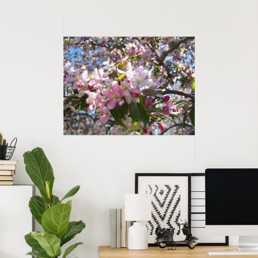 Roze Cherry Blossom Poster (Thuiskantoor)