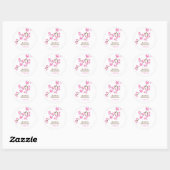 Roze Cherry Blossom Ronde Sticker (Vel)