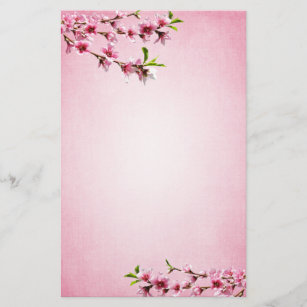 Roze Cherry Blossom  Roze Briefpapier
