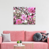 Roze Cherry Blossom / Sakura / サ ク ラ(桜) Canvas Afdruk (Insitu (Woonkamer))