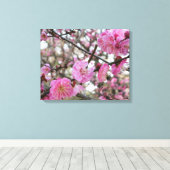 Roze Cherry Blossom / Sakura / サ ク ラ(桜) Canvas Afdruk (Insitu (Houten vloer))