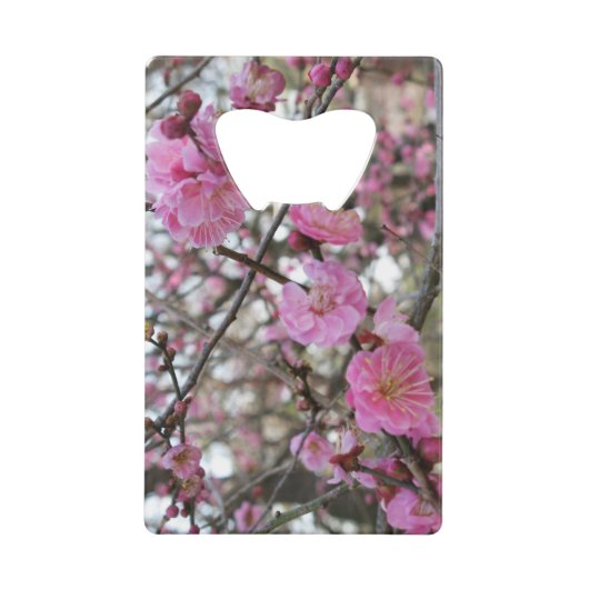 Roze Cherry Blossom / Sakura / サ ク ラ(桜) Creditkaart Flessenopener (Voorkant)