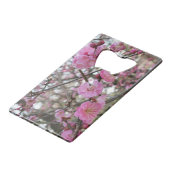 Roze Cherry Blossom / Sakura / サ ク ラ(桜) Creditkaart Flessenopener (Voorkant Gekanteld)
