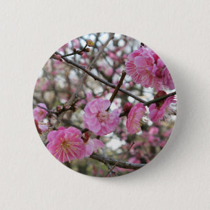 Roze Cherry Blossom / Sakura / サ ク ラ(桜) Ronde Button 5,7 Cm