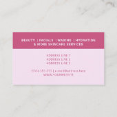 Roze Cherry Blossom Sakura Esthetician Skincare Visitekaartje (Achterkant)