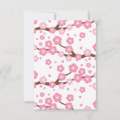 Roze Cherry Blossom Specialized Note Cards Bedankkaart (Achterkant)